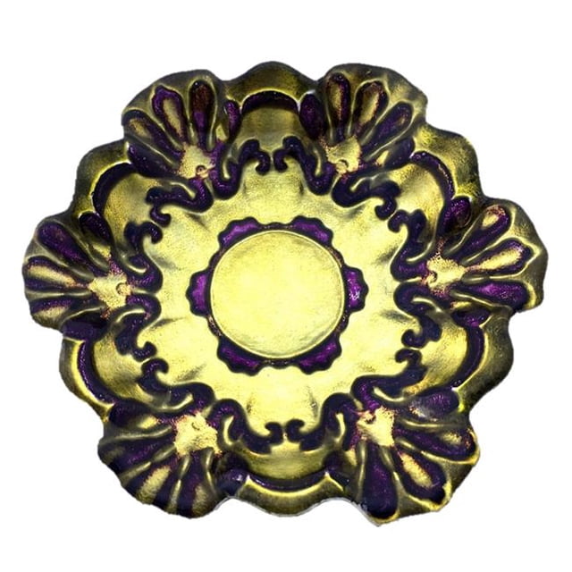Assiette en Dentelle 6.5 Po. Vert & Violet - Ensemble de 4