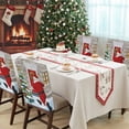 thumbnail image 4 of Christmas Santa Chair Covers Set of 6 Xmas Tree Farmhouse Chair Back Covers Stretch Removable Washable Slipcovers Protector for Dining Room Kitchen Party Decor, 4 of 5