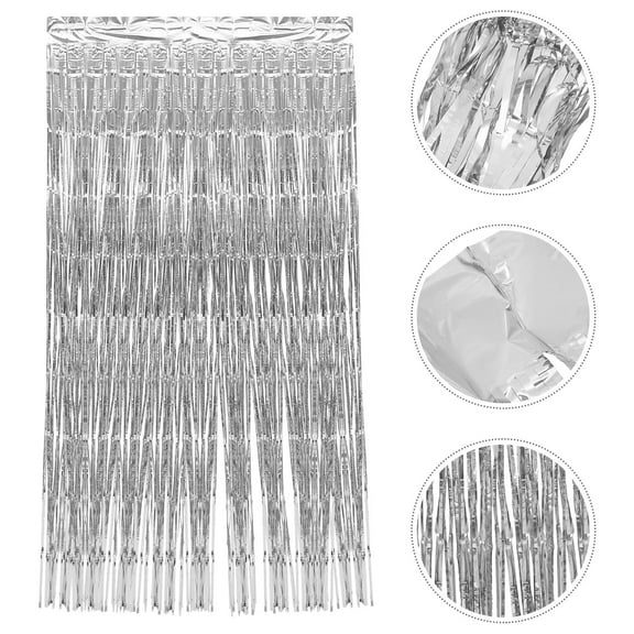 Worgeous party decoration for adults Fringe Curtains Plastic 4Set Birthday