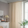thumbnail image 4 of XmhyTop Home Curtains for Bedroom Living Room,Semi-Blackout Country Cotton and linen Vintage Chic Tassels Hollow Window Treatment Rod Pocket Drape（2 Panel，94.5*59in,A64）, 4 of 5