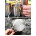 thumbnail image 3 of Taza de café de acero inoxidable - Taza térmica de acero inoxidable 304 de 350 ml - Taza con aislamiento de doble pared (plata - 350 ml - 1 pieza), 3 of 4