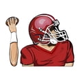 thumbnail image 1 of Football Quarterback Wiper Stickers Car Windshield Wiper Stickers Car Car Stickers, 1 of 8