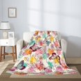 thumbnail image 2 of Sikiie Butterflies and Roses Cozy Flannel Fleece Throw Blanket: Lightweight & Thick for All Seasons - Perfect for Women, Men, & Kids"80"x60", 2 of 6