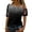 White, variant on Sequin Tops for Women Summer Mesh Patchwork Short Sleeve Tshirts Double Spagetti Strap Off the Shoulder Blouses
