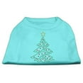 thumbnail image 1 of Christmas Tree Rhinestone Shirt Aqua Xl (16), 1 of 2