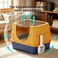 thumbnail image 5 of odorsTT Pink Cat Litter Box with Lid - XL Large Enclosed/Open Litter Box with Anti Leakage Enclosure - Odor Free Hooded Litter Tray, 5 of 7