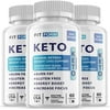 (3 Pack) Fit Form Keto - Supplement for Weight Loss - Energy & Focus Boosting Dietary Supplements for Weight Management & Metabolism - Advanced Fat Burn Raspberry Ketones Pills - 180 Capsules
