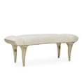 thumbnail image 4 of Michael Amini Villa Cherie Faux Fur Fabric Bed Bench in Pearl Ivory/Chardonnay, 4 of 11