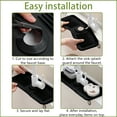 thumbnail image 6 of BTideas Kitchen Sink Splash Guard, Silicone Splash Mat, 24" Kitchen Sink Organizer, Black, 6 of 7