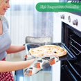 thumbnail image 2 of Yayeee Pot Holders Kitchen Heat Resistant with Pocket 7"x9.8" Cotton Oven Cooking Hot Pads, Blue Snow Houses, 2 of 7
