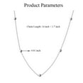 thumbnail image 2 of Ball Choker Necklace Sterling Silver Satellite Bead Chain for Women, 2 of 5