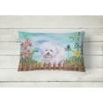 thumbnail image 2 of Carolines Treasures CK1210PW1216 Bichon Frise Spring Canvas Fabric Decorative Pillow  12H x16W multicolor, 2 of 3