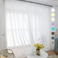 thumbnail image 1 of ABCHOME Cortinas transparentes de color marfil de 120 pulgadas de largo, 2 paneles con bolsillo para barra, cortinas de gasa semitransparentes para ventana para cocina, dormitorio y sala de estar (mar, 1 of 1