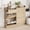Wood color, variant on Gaderth Rattan Shoe Storage Cabinet with 4 Flip Drawers & 2 Drawers, Freestanding Shoe Organizer for Front Door Entrance, Hidden Narrow Shoe Rack Cabinet Storage for Entryway