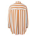 thumbnail image 4 of WILLBEST Womens Blouses Plus Size 2X Women Fashion Mid Length Vertical Striped Multi Color Shirt Coat Casual Loose Top, 4 of 4