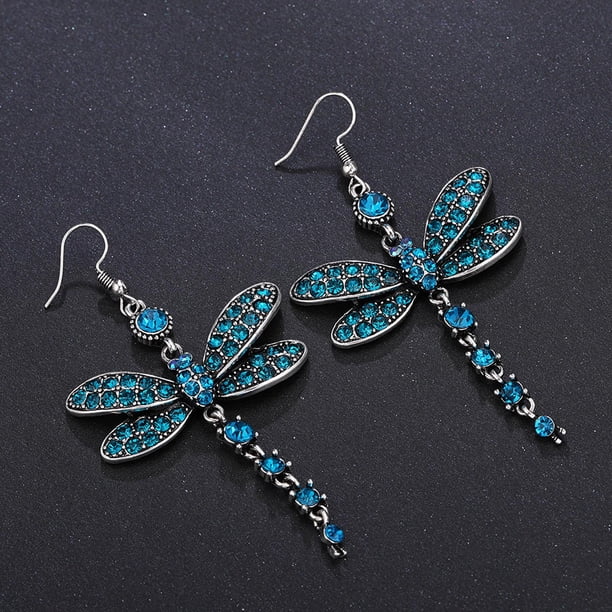 Pendientes de insecto con borla de diamante multicolor retro Joyas de oreja larga para mujer Wmkox8yi sjalhkljlk4088