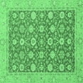 thumbnail image 1 of Ahgly Company Indoor Square Oriental Emerald Green Traditional Area Rugs, 3' Square, 1 of 4