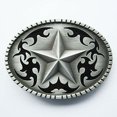 thumbnail image 1 of Oval Western Star Belt Buckle, 1 of 1