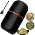 thumbnail image 1 of Molinillo de hierbas eléctrico, molinillo grande de hierbas/café/molino/triturador para especias y hierbas con cepillo de limpieza, negro, capacidad de 4,2 oz, 1 of 5