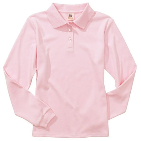 Faded Glory - Girls' Long-Sleeve Polo Shirt