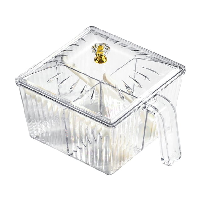 Kitchen Spice Organizer Elegant Multipurpose Spice Organizer with Four Sections and Lid for Storing Cooking Necessities and Herbs Long Lasting Practical
