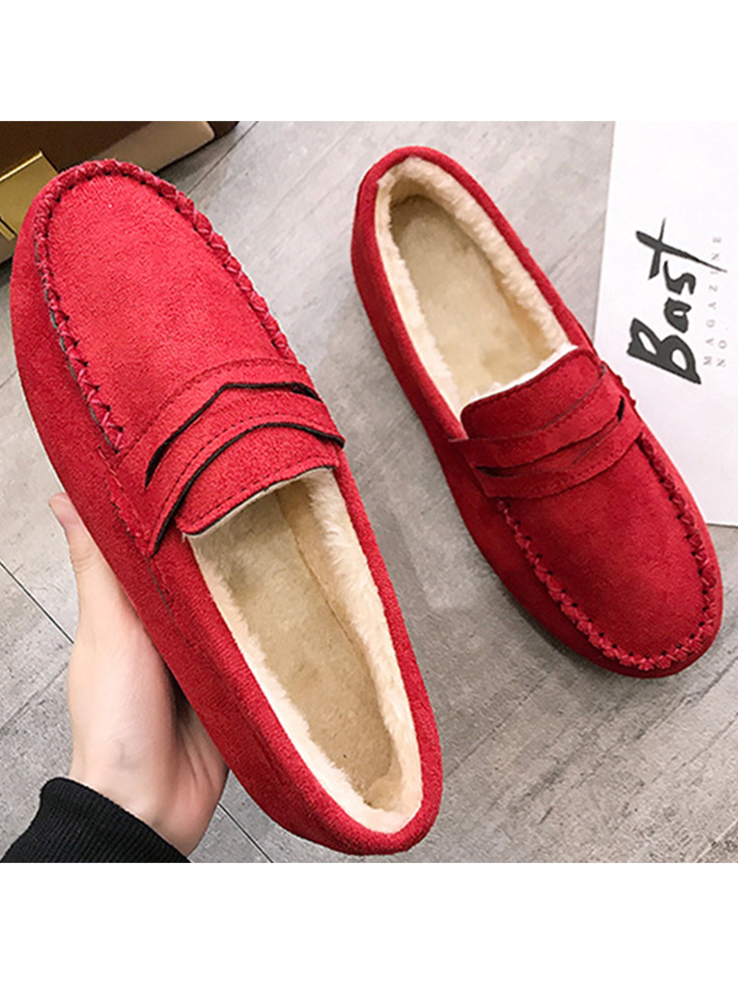GENILU Womens Faux Soft Suede Fur Lined 
