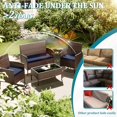 thumbnail image 6 of Kimunuk 3 Pcs Outdoor Cushion Covers, Waterproof Patio Seat Cushions Replacement Slipcovers for Wicker Rattan Conversation Furniture Set, Navy, 6 of 6