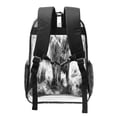 thumbnail image 2 of Susaid Yak Print Clear Backpack See Through Transparent Plastic Clear Bookbags for School, College, Stadium,Work, 2 of 7