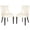 Flat Cream/Espresso, variant on SAFAVIEH Gretchen 20''H Side Chair Set of 2 Silver Nail Head Taupe