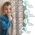 thumbnail image 3 of Blackout Kids Curtains,Beige Cartoon Horse Rainbow Pattern Childrens Insulated Curtains Set Of 2,Bedroom Essentials,Toddler Room Decor 42"x63", 3 of 5