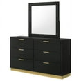 thumbnail image 4 of Caraway 6-drawer Bedroom Dresser with Mirror Black, 4 of 4