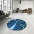 thumbnail image 4 of Ahgly Company Machine Washable Indoor Rectangle Transitional Blue Area Rugs, 5' x 8', 4 of 7