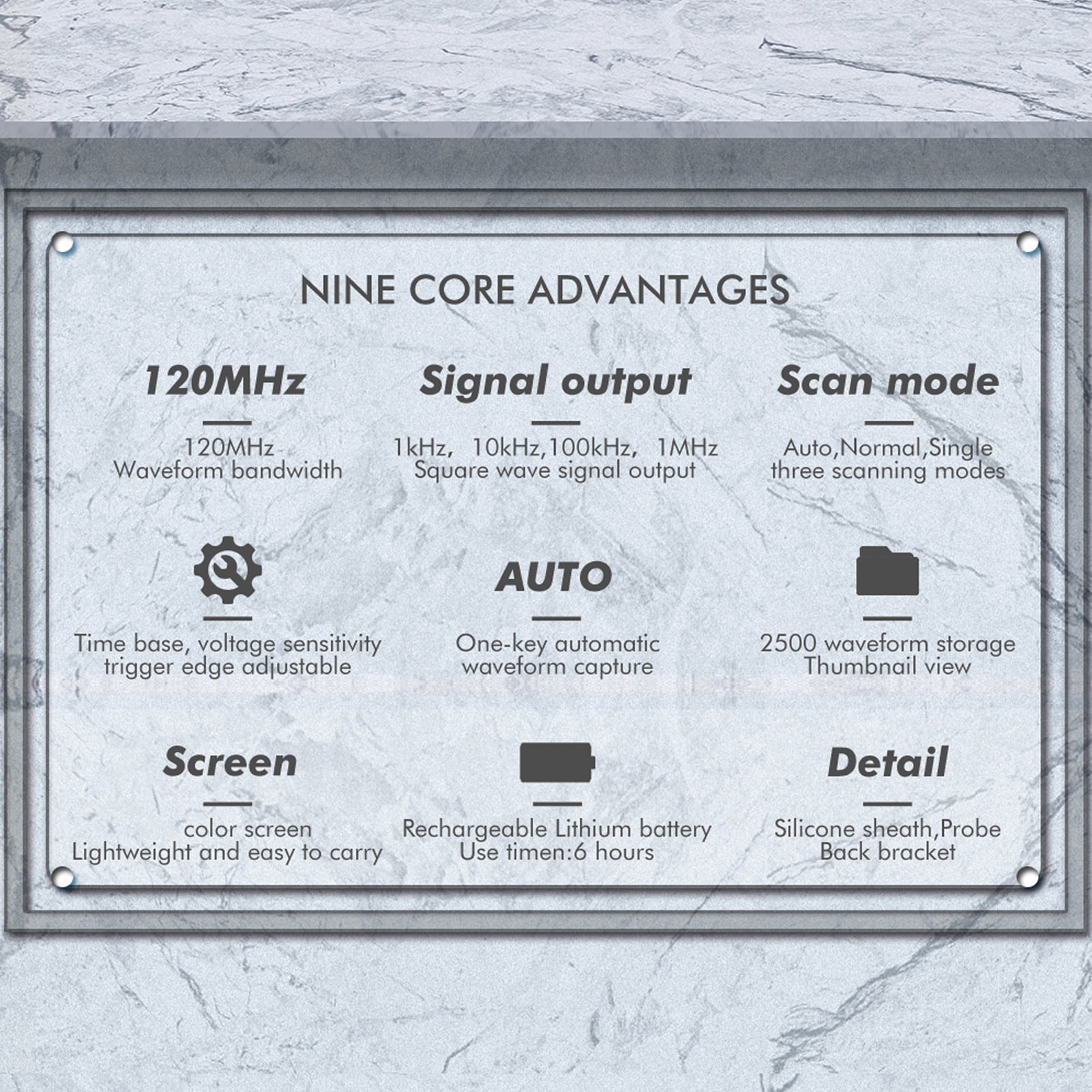 Oscilloscope,4 Pouces Tft Color Inch Tft 320x240 Definition 320x240 Screen 2.4 Inch 120mhz 500msa/s 2 4 Rate 320x240 Les Tft 4 Ds0120m 320x240 Professional Tool 500msa/s Rate Definition 2.4
