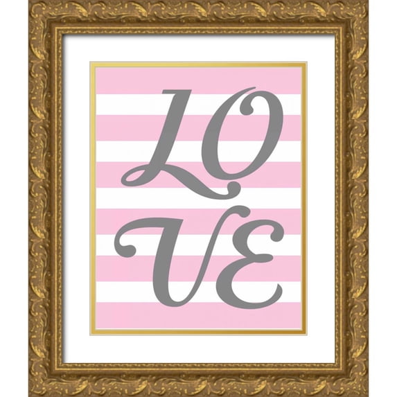 Robinson, Tamara 26x32 Gold Ornate Wood Framed with Double Matting Museum Art Print Titled - Love Stripe