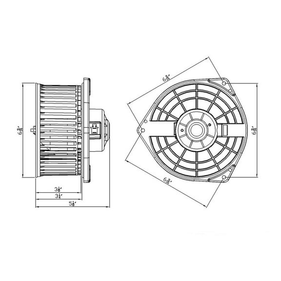TYC 700243 HVAC Blower Motor Fits 1996 Suzuki Sidekick
