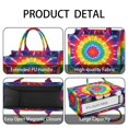 thumbnail image 4 of Large Capacity Tote Bag,Rainbow Tie Dye Mandala Handbag Fashion Luxury Tote Bag,15.7"x13"x 5.1" Inches,Laptop Compatible, 4 of 5