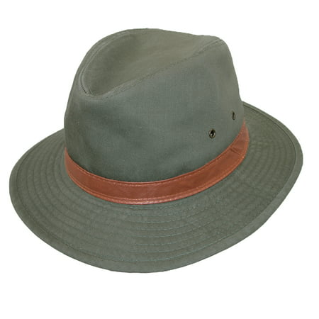 DPC Outdoor Design Mens Washed Twill Rain Repellent UPF 50+ Safari Hat