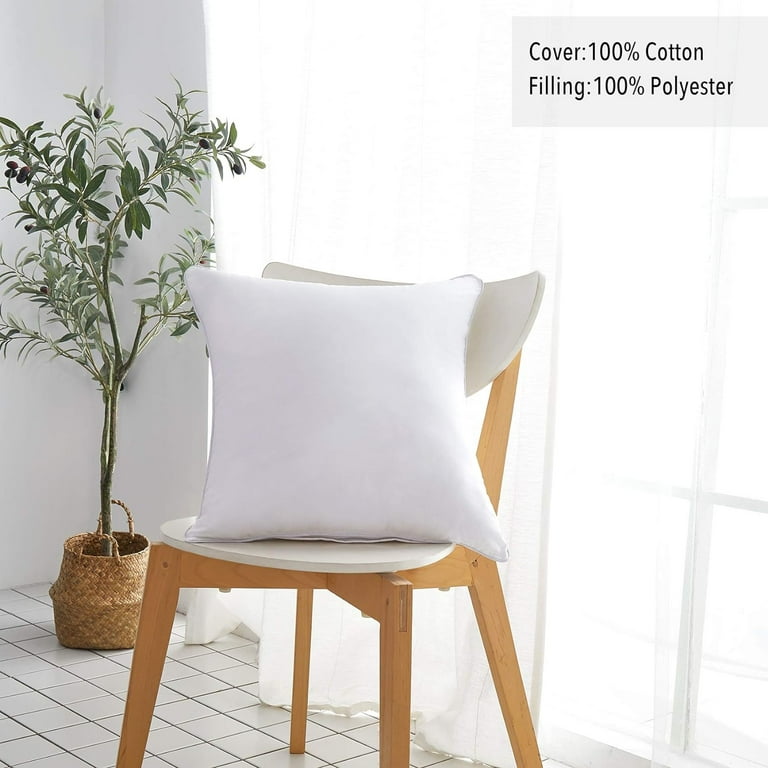 Oubonun 16 x 16 Pillow Inserts Set of 2 Throw Pillow Inserts