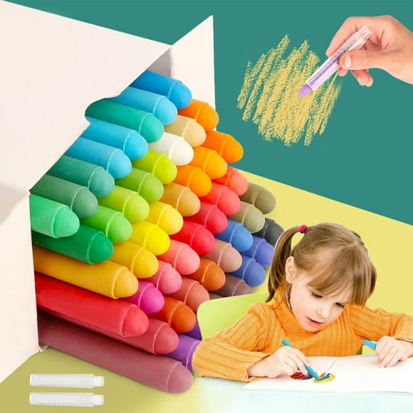 Aqestyerly Dustless Chalk for Kids Colored Sidewalk Chalk with Holder Washable Toddlers Chalks Drawing Writing for Outdoor Art Play Toys and Hobbies Clearance