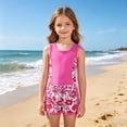 thumbnail image 2 of Shadoumai Girls Bikini 2 Piece Swimsuit Set Tiered Flounce Bathing Suit Adjustable Straps Girls' Swimwear, 2 of 8