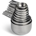 thumbnail image 1 of Hudson Essentials Juego de tazas medidoras de acero inoxidable (juego de 9 piezas) - Juego apilable con boquilla - Incluye 2 tazas y 1,5 tazas, 1 of 5