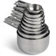 thumbnail image 1 of Hudson Essentials Juego de tazas medidoras de acero inoxidable (juego de 9 piezas) - Juego apilable con boquilla - Incluye 2 tazas y 1,5 tazas, 1 of 5