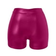 thumbnail image 3 of BOOMILK Women Casual Faux Leather Shorts Shiny Comfortable Tight Leisure Party Club Shorts, 3 of 5
