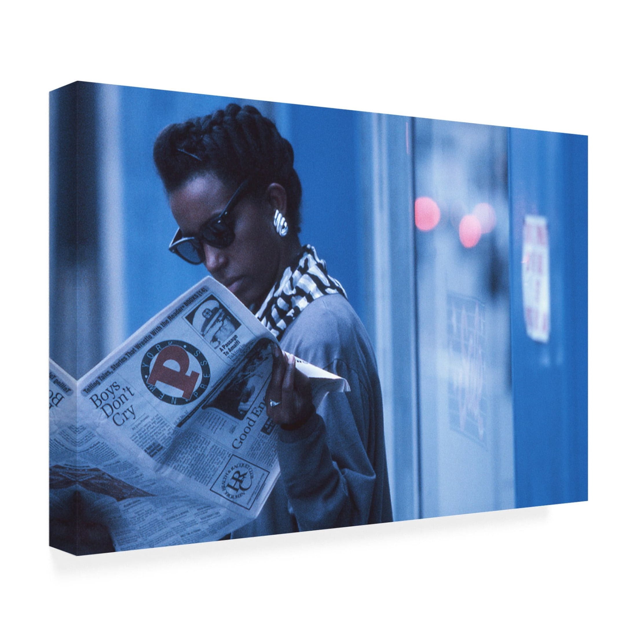 Canvas Wall Art - Dieter Matthes 'Boys Don`T Cry From The Series Qnew York Bluesq ' Wall Art for Living Room, Bedroom, or Office Décor by Trademark Fine Art - 32 x 22 Inches