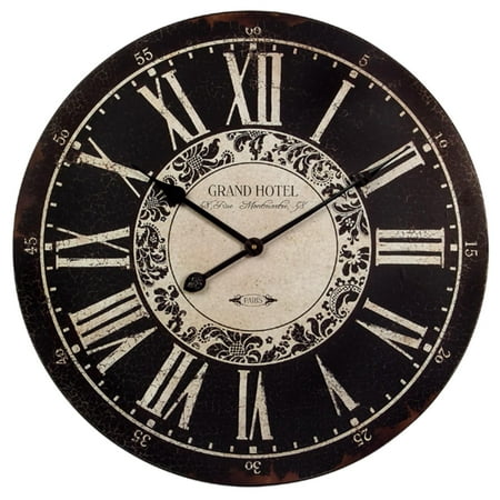 24 Black White Vintage Style Round Roman Numeral Wall Clock 24 Black White Vintage Style Round Roman Numeral Wall Clock