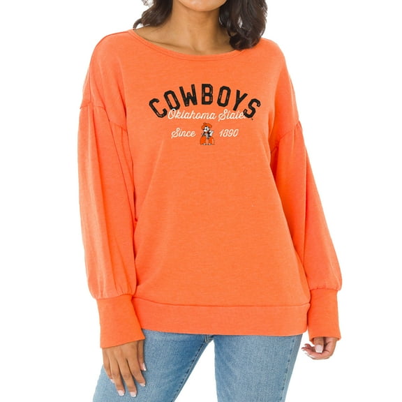 Women's Orange Oklahoma State Cowboys Brooklyn Pullover Sweatshirt