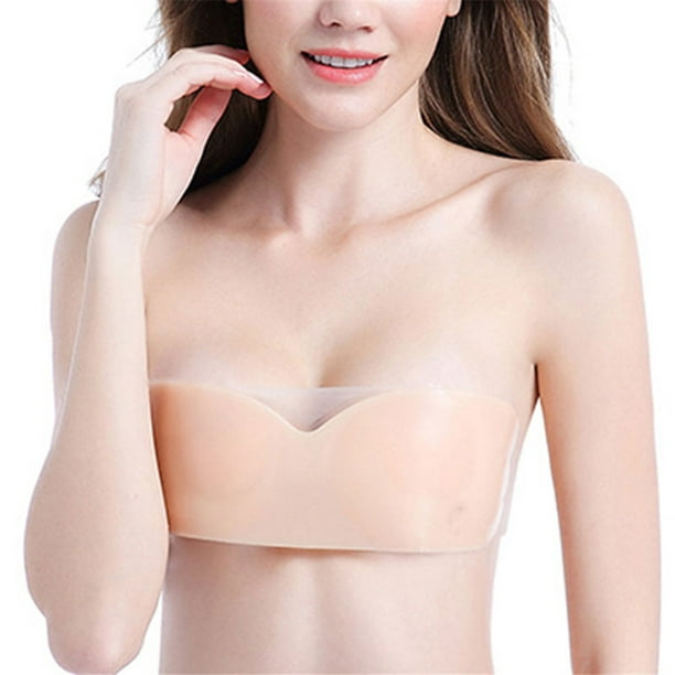 Adhesive Bra Strapless Backless Silicone Bra Reusable Invisible Push up Bra  New 