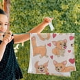 thumbnail image 2 of Coolnut Cute Valentines Dogs Bath Hand Towels 2 PCS, Ultra Soft and Highly Absorbent, Pink Puppy Pink Decorative Fingertip Face Towel for Home, Bathroom, Kitchen, 28.3"x14.4", 2 of 4