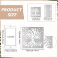 thumbnail image 2 of Tree of Life Metal Journal Stencil Stars Metal Painting Template Stainless Steel Multifunctional Planner Metal Stencils Templates for Wood Burning DIY Engraving Painting Scrapbooking, 2 of 7