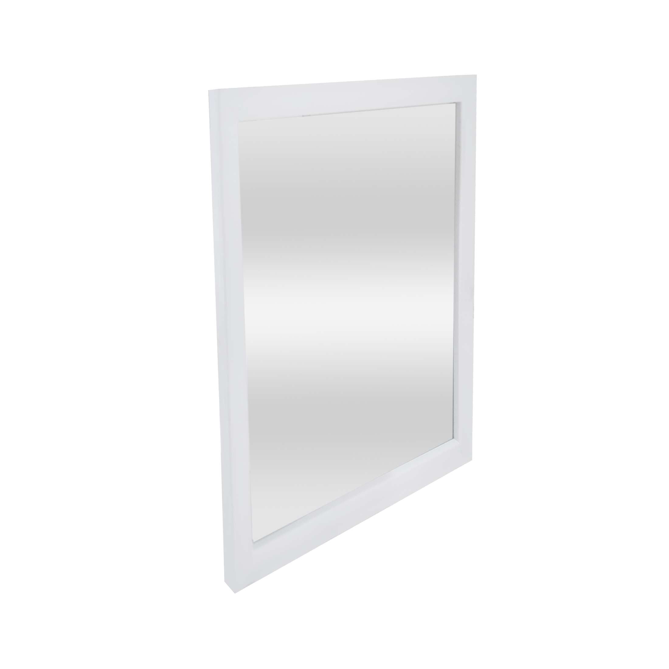 Mainstays 16x16 White Framed Small Decorative Wall Mirror for Bathroom or Living Room